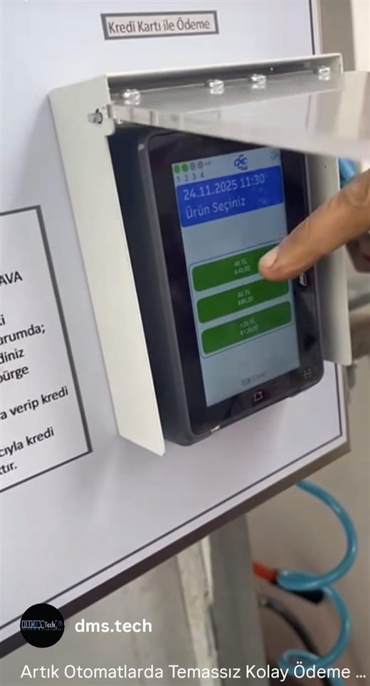 November 2025: the card payment device at a car wash and vacuum station — credit sold, not product