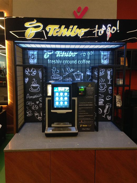 Tchibo To Go: our card reader on the coffee machine